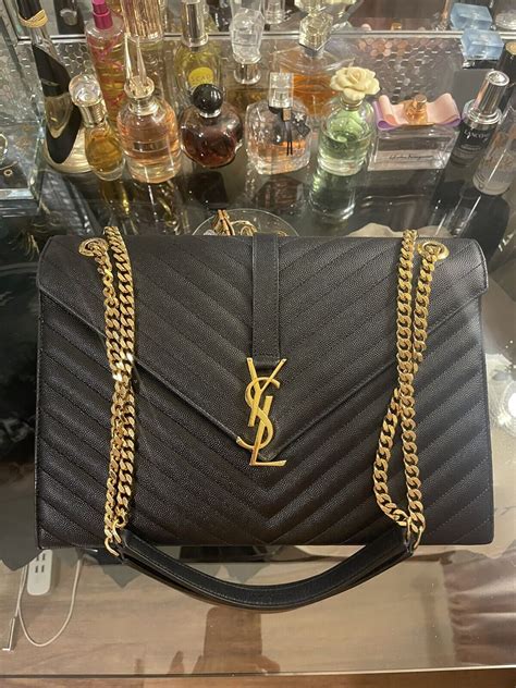 ysl black envelope bag large size|ysl envelope bag price.